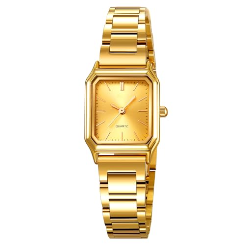 TOOCAT Steel Strap Womens Watch Fashion Simple Ladies Quartz Watch Waterproof Gold Ladies Wristwatch Gold - Image 1