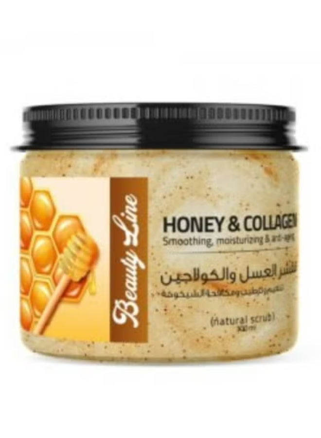 مقشر العسل والكولاجين 300 جرام