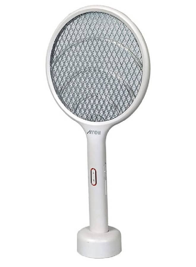 Arrow Electric Mosquito Racket - with Hand-Held Electric Ground Charge - White - RO-P101SW - Image 3