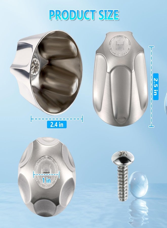 Enhon 3 Piece Shower Knob Replacement Kit Compatible with Price Pfister Verve Tub Shower Faucet, 3 Faucet Handle Hot/Cold/Diverter Replacement for Remodeling Trim(Chrome) - Image 3