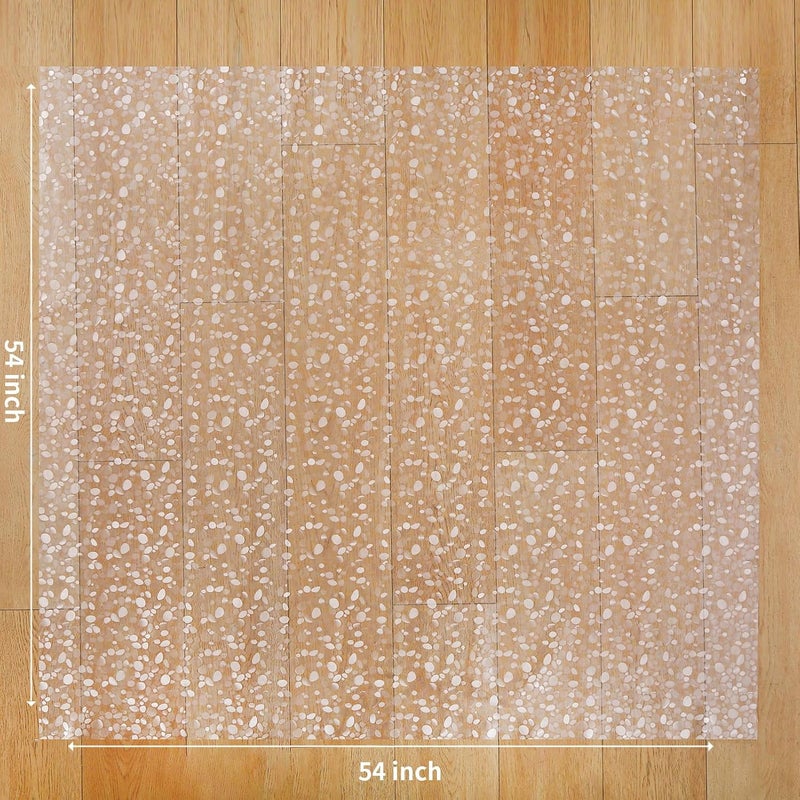 MatLeya Plastic Splat Mat for Baby, Easy Cleaning Vinyl Floor Mat for Eating Messes, Waterproof High Chair Floor Protector Feeding Cover by - Image 2