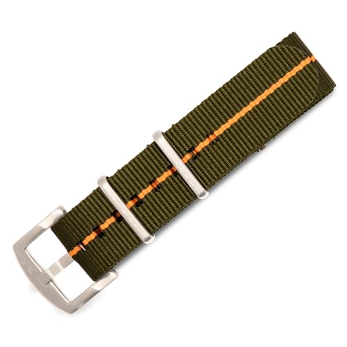 BluShark - Original Collection Military-Style Waterproof Watch Strap, Fits All Timepiece Brands, Durable Nylon Wristwatch Accessories with Stainless Steel Buckle, Botanical Green, 22mm - Image 1