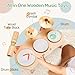 WINGYZ Kids Drum Set for Toddlers AllinOne Montessori Musical Instruments Wooden Music Toys for Baby Neutral Colors Sensory Preschool Drum Kit Birthday Gifts for Boys Girls - Image 4