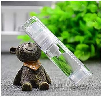 VASANA 6Pcs 5ML017oz Airless Pump Bottle Empty Refillable Plastic Airless Vacuum Pump Cream Lotion Bottle Travel Sample Packing Toiletries Liquid Container for Cosmetic Makeup Clear - Image 5