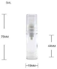 VASANA 6Pcs 5ML017oz Airless Pump Bottle Empty Refillable Plastic Airless Vacuum Pump Cream Lotion Bottle Travel Sample Packing Toiletries Liquid Container for Cosmetic Makeup Clear - Image 2