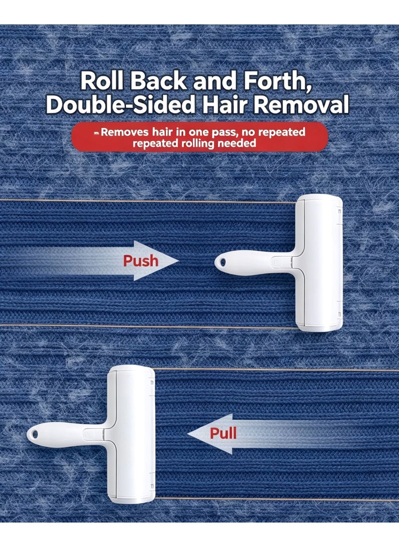 Upgraded Double Sided Reusable Pet Hair Lint Remover Roller, Washable Manual Fur Removal Brush No Tape No Battery for Clothes Sofa Carpet Car Seat Dog Cat Fur - Image 5