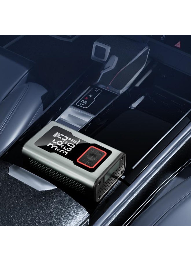 YETRUN Car Portable Air Compressor 150PSI, Automatic Air Pump Rechargeable Battery Power Bank with Digital LCD/LED Flashlight, Electric Tire Inflator for Car/Bicycle/Moto/Ball - Image 2