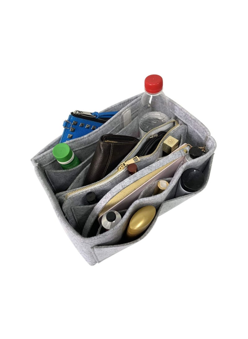 XiuWoo Felt Pure Insert Cosmetic Makeup Organizer Handbag  - Image 2