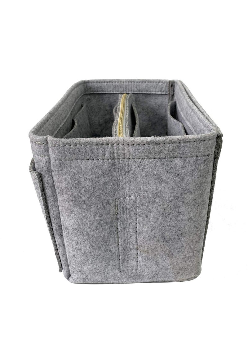 XiuWoo Felt Pure Insert Cosmetic Makeup Organizer Handbag  - Image 4