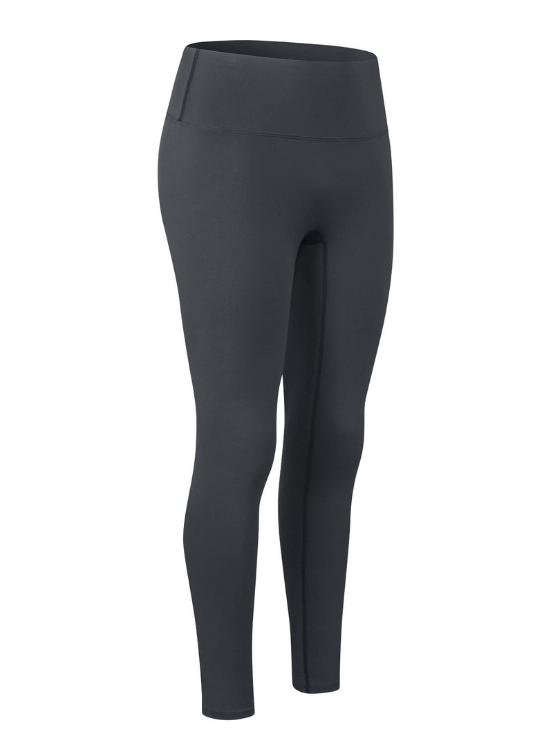 Women Quick Dry Breathable Elastic Pants Grey - Image 1