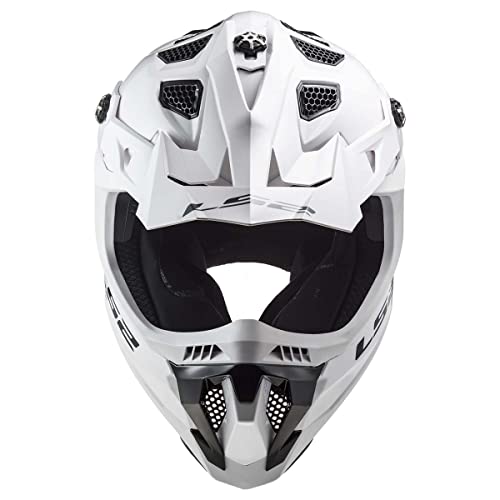 LS2 Helmets MX-Off Road Subverter Evo Helmet (Gloss White - Large) - Image 4