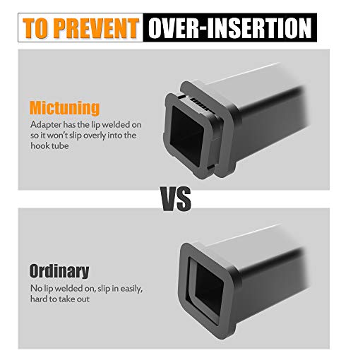 MICTUNING 2-1/2 Inch Class V to 2 Inch Class III and IV Trailer Hitch Receiver Adapter Reducer 2.5 Inches to 2 Inches Sleeve Convertor - Image 4