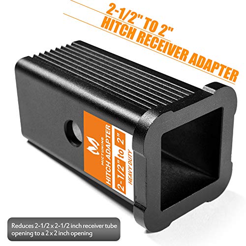 MICTUNING 2-1/2 Inch Class V to 2 Inch Class III and IV Trailer Hitch Receiver Adapter Reducer 2.5 Inches to 2 Inches Sleeve Convertor - Image 3