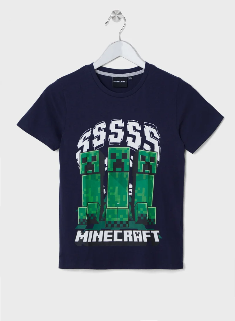 ماين كرافت MINECRAFT Boys Printed T-shirt