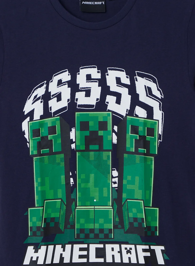 ماين كرافت MINECRAFT Boys Printed T-shirt