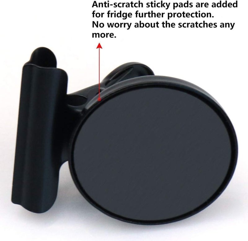 FICTIOUS Strong Magnetic Clips for Refrigerator & Whiteboard – Multi-Purpose Fridge Magnets for Home, Office, School – Heavy-Duty Display Paper Holders (Black) (5) - Image 1