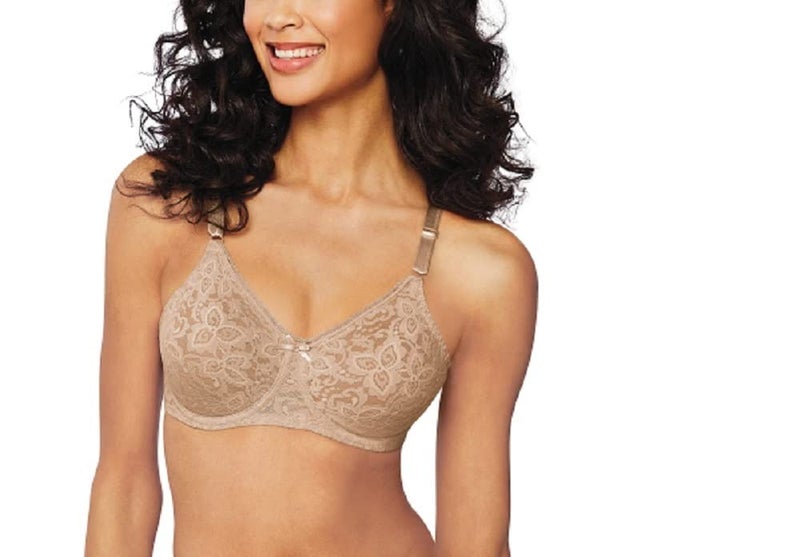 Bali #3432 Lace-n-Smooth Underwire NUDE 38 C - Image 1