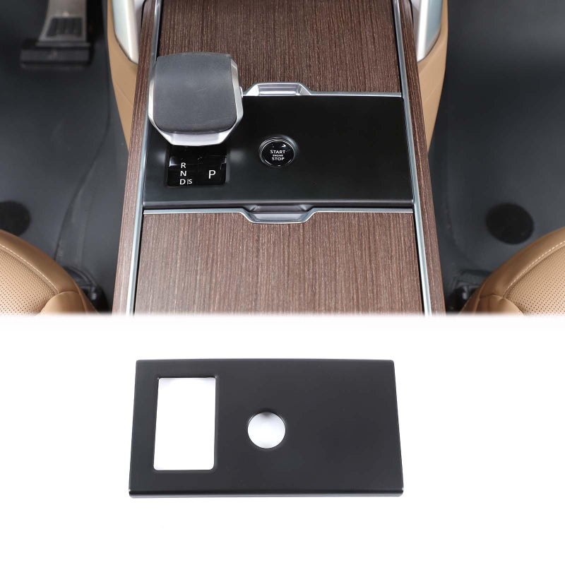 Heutamo Central Control Gear Shift Panel Trim Cover Compatible with Land Rover Range Rover Vogue 2024 2025 2026 Accessories Gear Shift Control AntiScratch Panel Decorative Cover Matt Black - Image 2