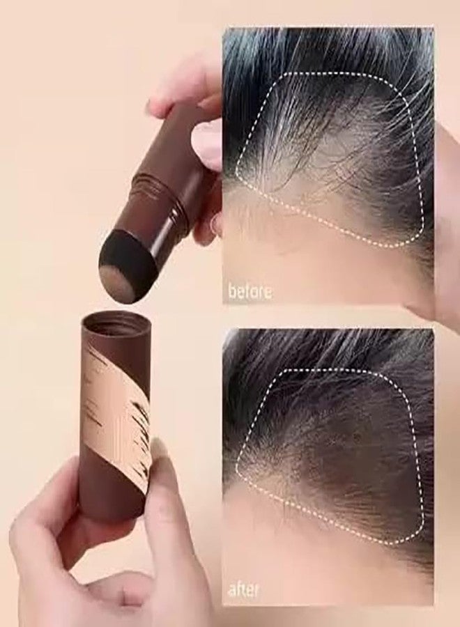 Pelikas Hairline Powder Stick Touch Up Powdar & Waterproof Hair Shading Sponge Pen Hair Filler Powder for Cover Gray HairRoot, Hair Touch-Up, Thin Hair (Brown) - Image 1