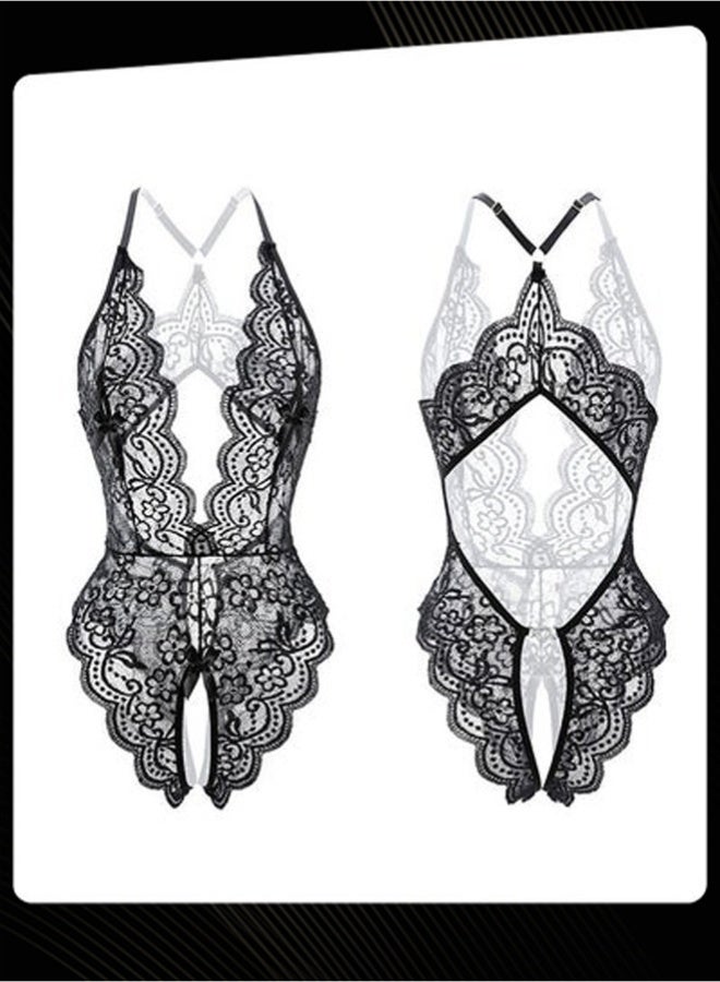 Women's Lace Mesh Onesie, Loungewear Sleepwear