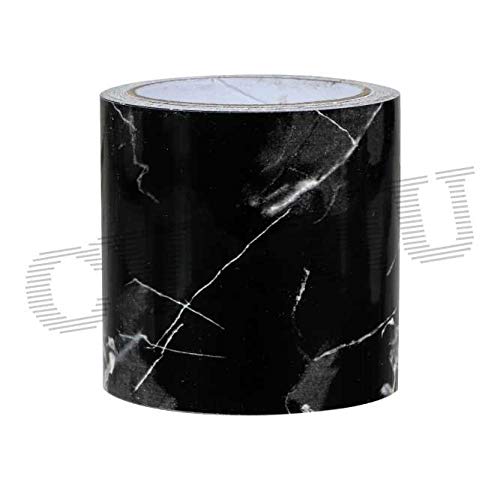 CVANU Waterproof Self Adhesive Waist Line Vinyl Wall Sticker/Baseboard Wallpaper Border Roll Decals Home Decor Film (Marble_31) - Image 1
