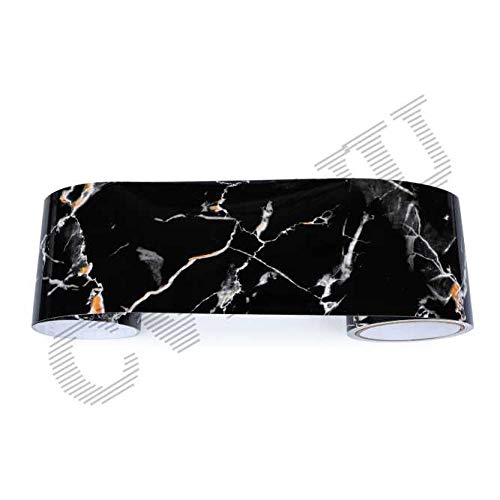 CVANU Waterproof Self Adhesive Waist Line Vinyl Wall Sticker/Baseboard Wallpaper Border Roll Decals Home Decor Film (Marble_31) - Image 3