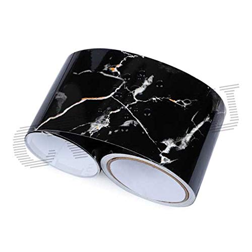 CVANU Waterproof Self Adhesive Waist Line Vinyl Wall Sticker/Baseboard Wallpaper Border Roll Decals Home Decor Film (Marble_31) - Image 4