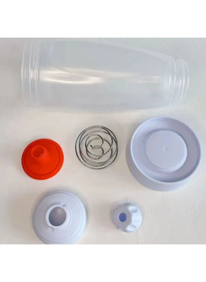 White Batter Dispenser Bottle With Scale Marks Easy Squeeze Design For Pancakes Crepes - Image 1