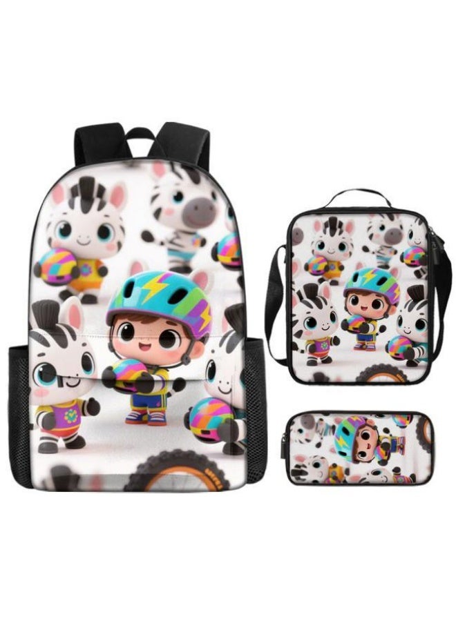 Bright Li Fire Fun cartoon print three-piece surprise online! Outing/Sports/Learning Universal | Cute Design + Super Practical Combination - 12 - Image 2