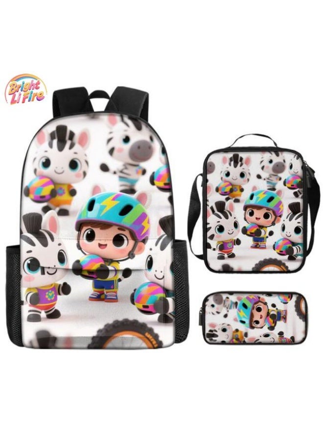 Bright Li Fire Fun cartoon print three-piece surprise online! Outing/Sports/Learning Universal | Cute Design + Super Practical Combination - 12 - Image 1