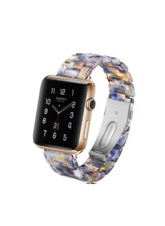 Replacement Strap Simple Fashion Resin Watch Band for Apple Watch Series 5 & 4 40mm & Series 3 & 2 & 1 38mm Blue Ocean