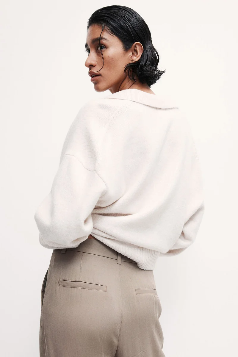 H&M Tailored Turn-Up Trousers