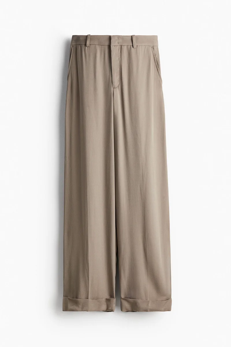 H&M Tailored Turn-Up Trousers