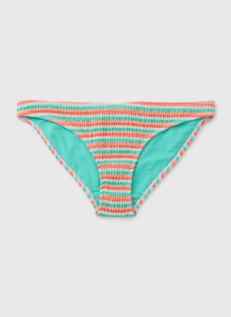 Matalan Coral Multi Stripe Bikini Bottoms