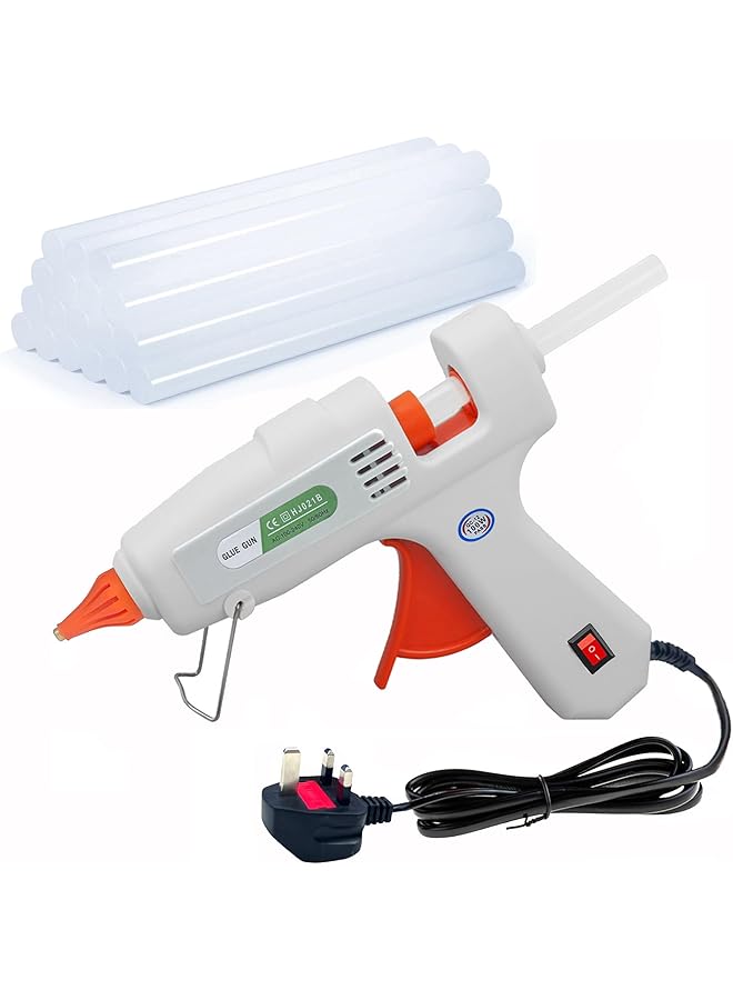 erorex 100W Hot Glue Gun With 20Pcs 200 X 11Mm Glue Sticks For Art Diy Small Craft Projects And Daily Home Quick Repair  - Image 1