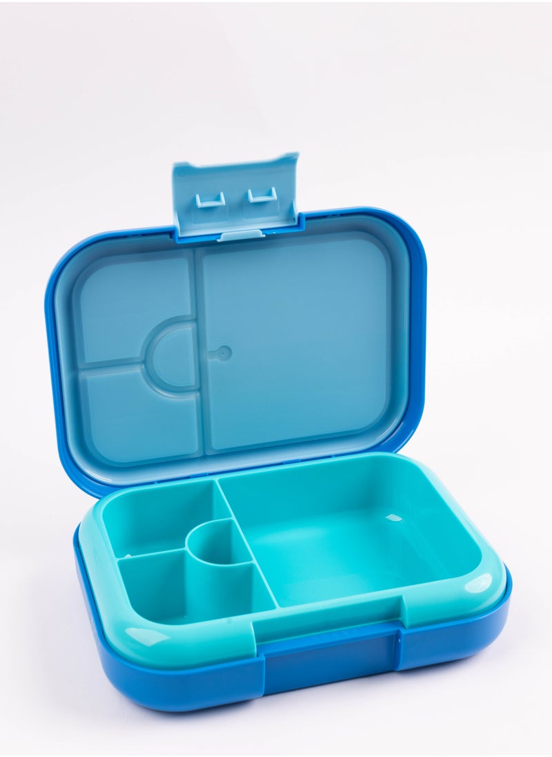 ABS Bento Lunch Box, Microwave Safe, Dishwasher Safe, Removable Food Tray, BPA Free, Silicone Seal, Leak Resistant, Odour Free, 22x15.5x5cm, 765mL, 3 Years+ - Blue