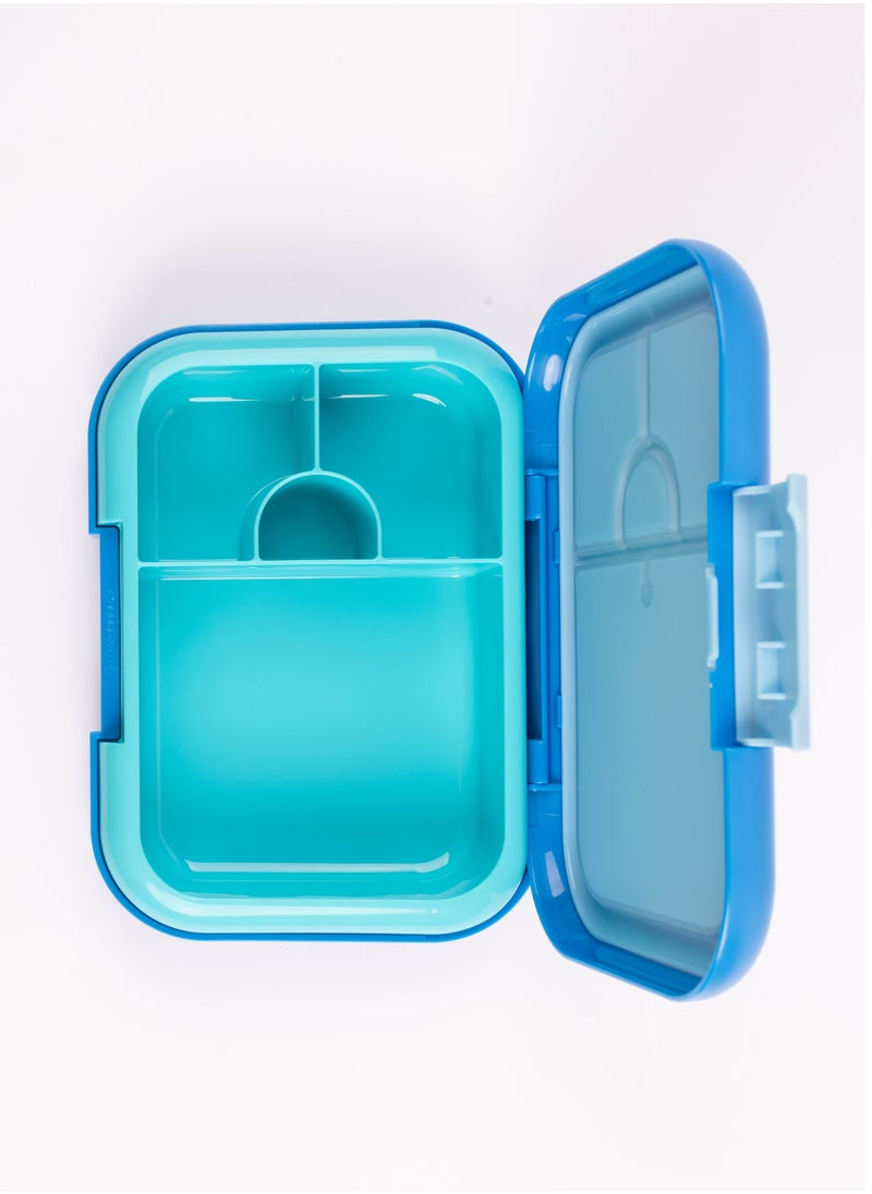 ABS Bento Lunch Box, Microwave Safe, Dishwasher Safe, Removable Food Tray, BPA Free, Silicone Seal, Leak Resistant, Odour Free, 22x15.5x5cm, 765mL, 3 Years+ - Blue
