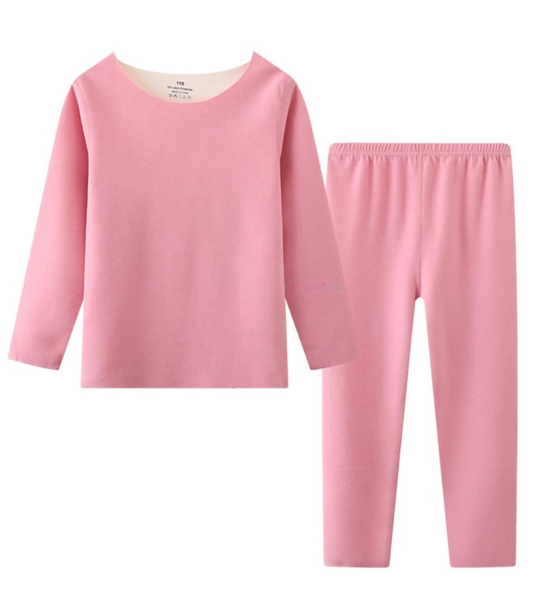 Butterthief Unisex Baby Boys & Girls Underwear Garment Set | Seamless Warmer Thermal for Kids,Toddlers Teenagers| Super Soft & Warm Inner Wear Set (8-10 Years) Pink - Image 1