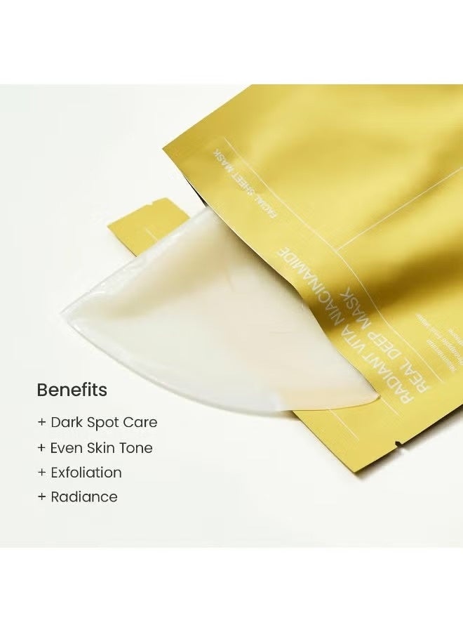 Biodance Radiant Vita Niacinamide Real Deep Mask 34g – Brightening & Hydrating Face Mask with Niacinamide, Pineapple Fruit Water & Glutathione for Dull, Uneven-Looking Skin - Image 5