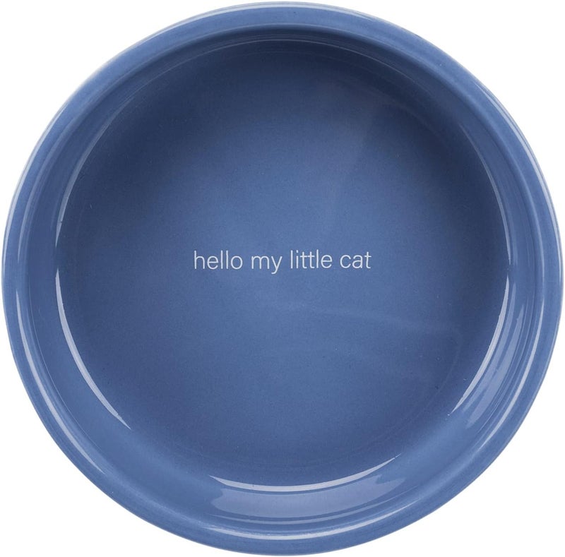 Cat Feeder Short Nose, Ceramic, 0.3 L/Ø15 cm, Blue-White, Cat