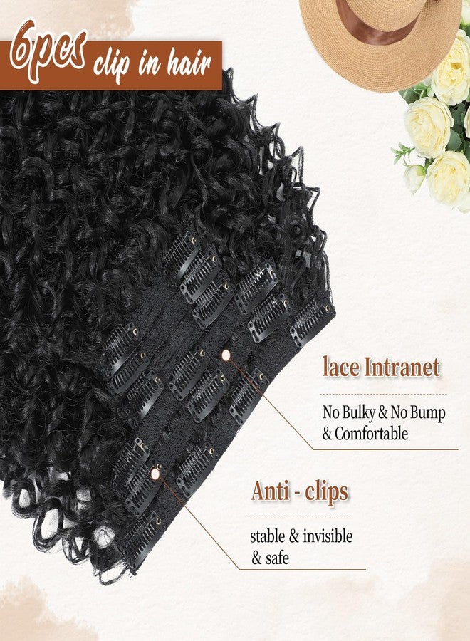 Molefi Curly Clip in Hair Extensions, Molefi 3b 3c Curly Clip Ins Full Head for Women 20 inch 100% Pure Protein Silk Hair Extensions for Bridal Party Daily 6PCS with 16 Clips/Set - Image 4
