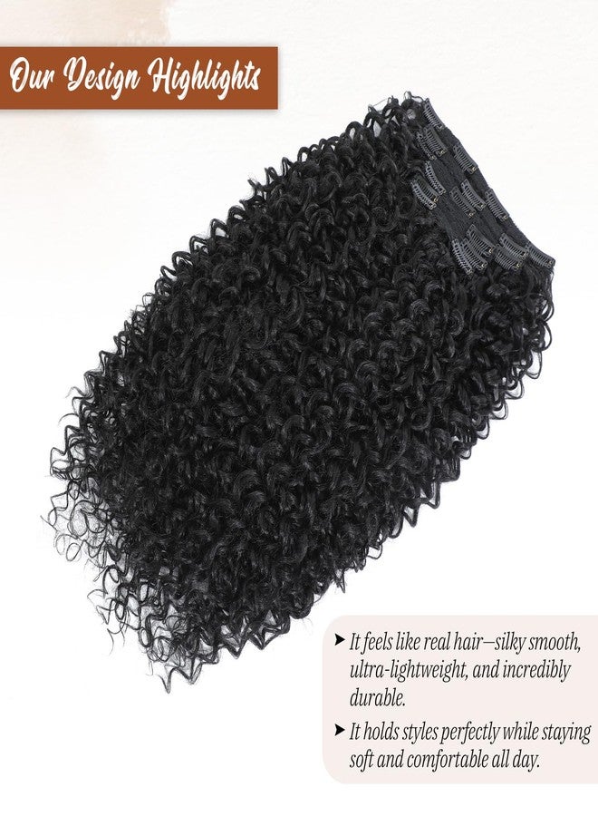 Molefi Curly Clip in Hair Extensions, Molefi 3b 3c Curly Clip Ins Full Head for Women 20 inch 100% Pure Protein Silk Hair Extensions for Bridal Party Daily 6PCS with 16 Clips/Set - Image 3