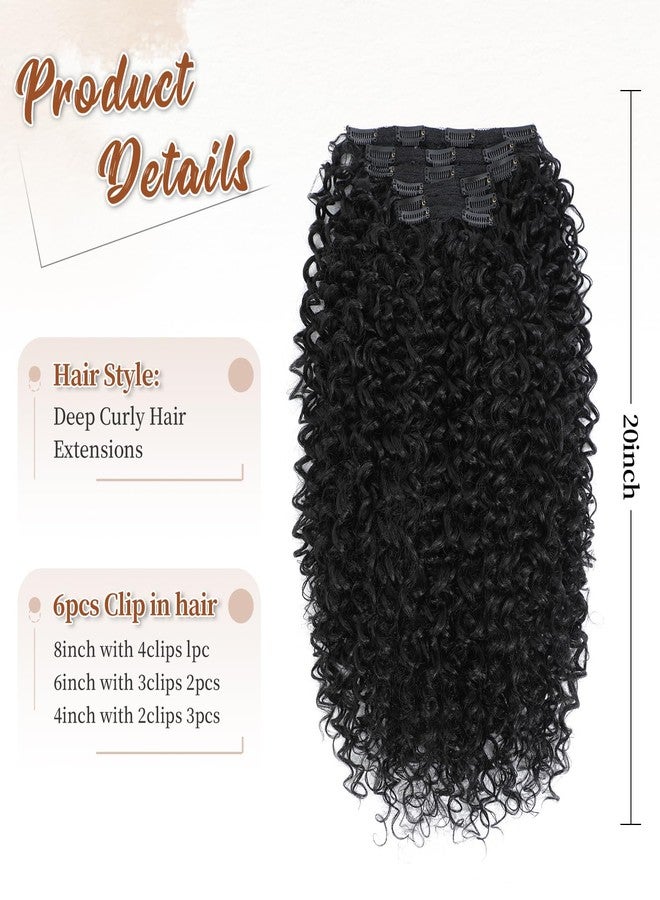 Molefi Curly Clip in Hair Extensions, Molefi 3b 3c Curly Clip Ins Full Head for Women 20 inch 100% Pure Protein Silk Hair Extensions for Bridal Party Daily 6PCS with 16 Clips/Set - Image 5
