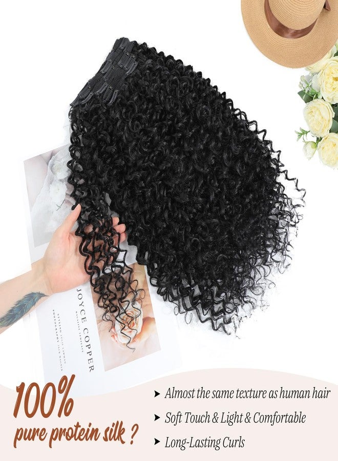 Molefi Curly Clip in Hair Extensions, Molefi 3b 3c Curly Clip Ins Full Head for Women 20 inch 100% Pure Protein Silk Hair Extensions for Bridal Party Daily 6PCS with 16 Clips/Set - Image 2