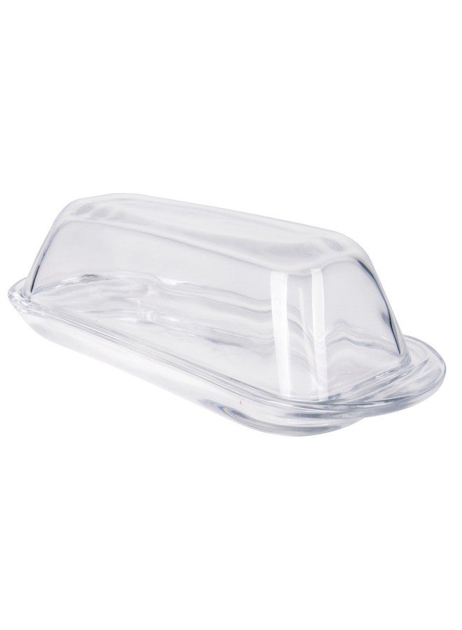 Kangaroo Crystal Glass Butter Dish with Lid, BPA Free, Serving Dish for Butter, Cream Cheese & Small Fruits, Clear Tray, Butter Dish for Refrigerator & Countertop - Image 3