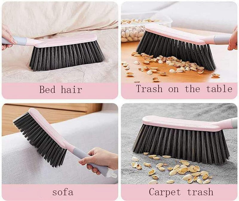 DHVSAM Multifunctional Dust Brush/Soft Cleaning Brush/Dusting Brush/Dusters for Cleaning Home/Brush with Microfiber/No dust/Soft bristles for, Bed, Wardrobe, Couch, Car Seats, Piano (Pink) One piece build - Image 2