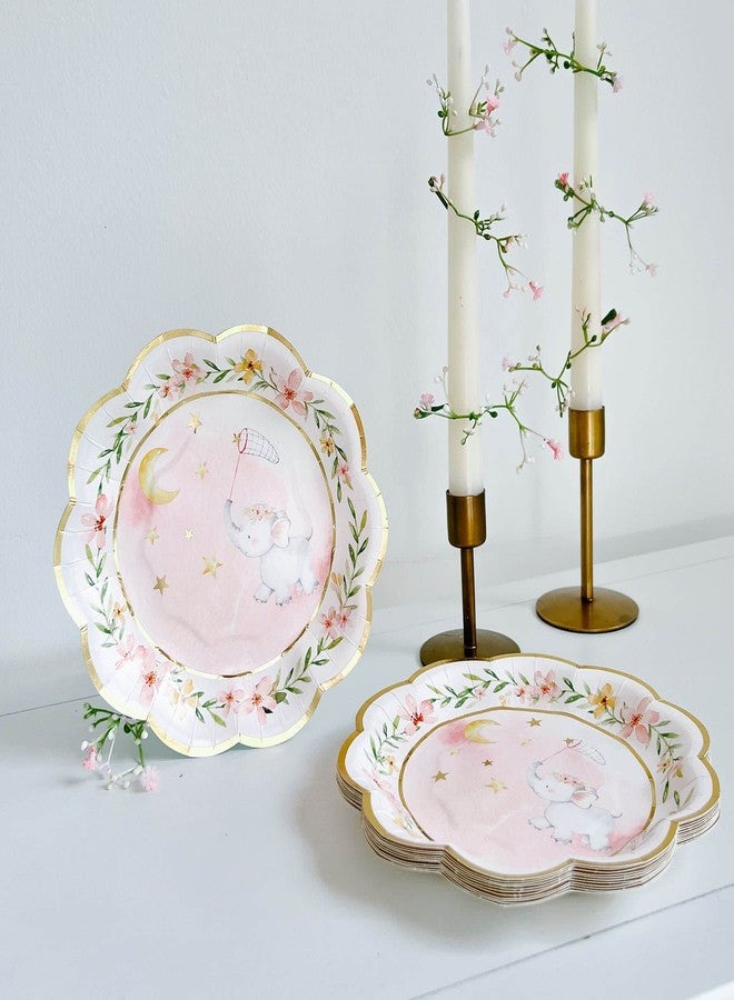 كايت آسبن أطباق ورقية فاخرة مزخرفة لحفلات استقبال المولود الجديد من كيت أسبن، مقاس 7 بوصات (وزن 350 جرامًا للمتر المربع - مجموعة من 16 طبقًا) | لوازم الحفلات (28565PK) - Image 4