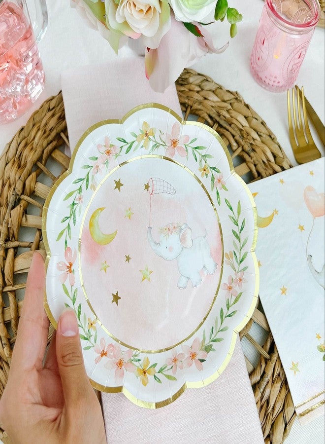 كايت آسبن أطباق ورقية فاخرة مزخرفة لحفلات استقبال المولود الجديد من كيت أسبن، مقاس 7 بوصات (وزن 350 جرامًا للمتر المربع - مجموعة من 16 طبقًا) | لوازم الحفلات (28565PK) - Image 5
