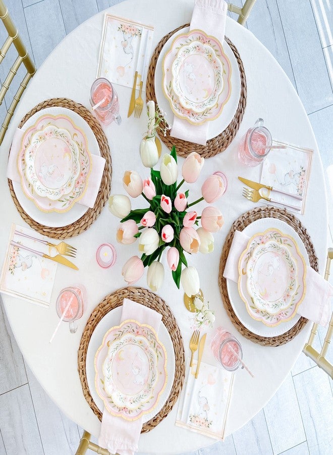 كايت آسبن أطباق ورقية فاخرة مزخرفة لحفلات استقبال المولود الجديد من كيت أسبن، مقاس 7 بوصات (وزن 350 جرامًا للمتر المربع - مجموعة من 16 طبقًا) | لوازم الحفلات (28565PK) - Image 2