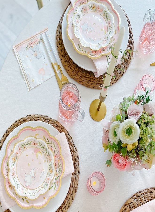 كايت آسبن أطباق ورقية فاخرة مزخرفة لحفلات استقبال المولود الجديد من كيت أسبن، مقاس 7 بوصات (وزن 350 جرامًا للمتر المربع - مجموعة من 16 طبقًا) | لوازم الحفلات (28565PK) - Image 3